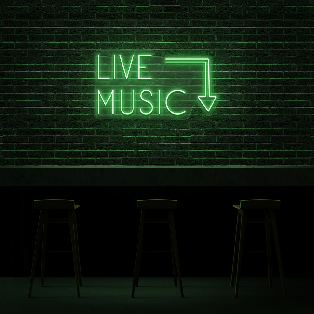 Live Music - Neon Sign