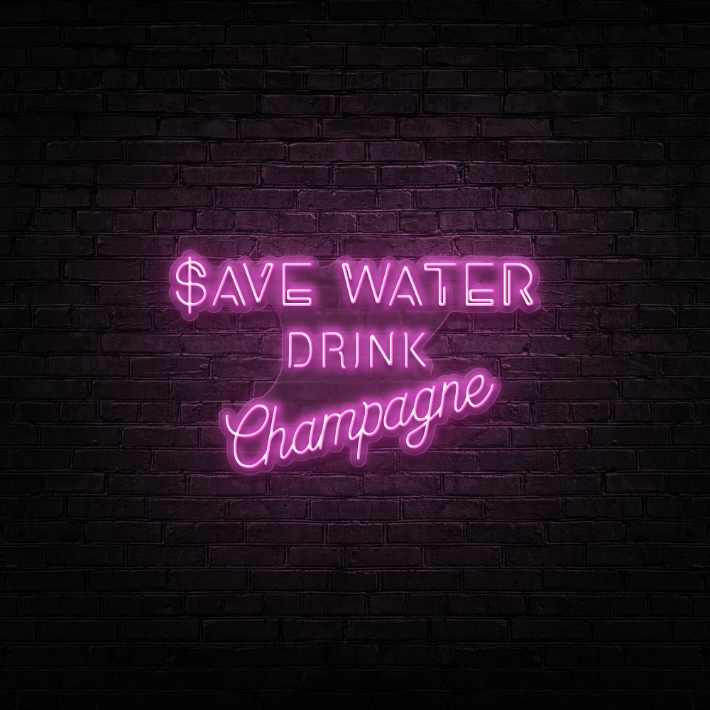 Save Water - Neon Sign