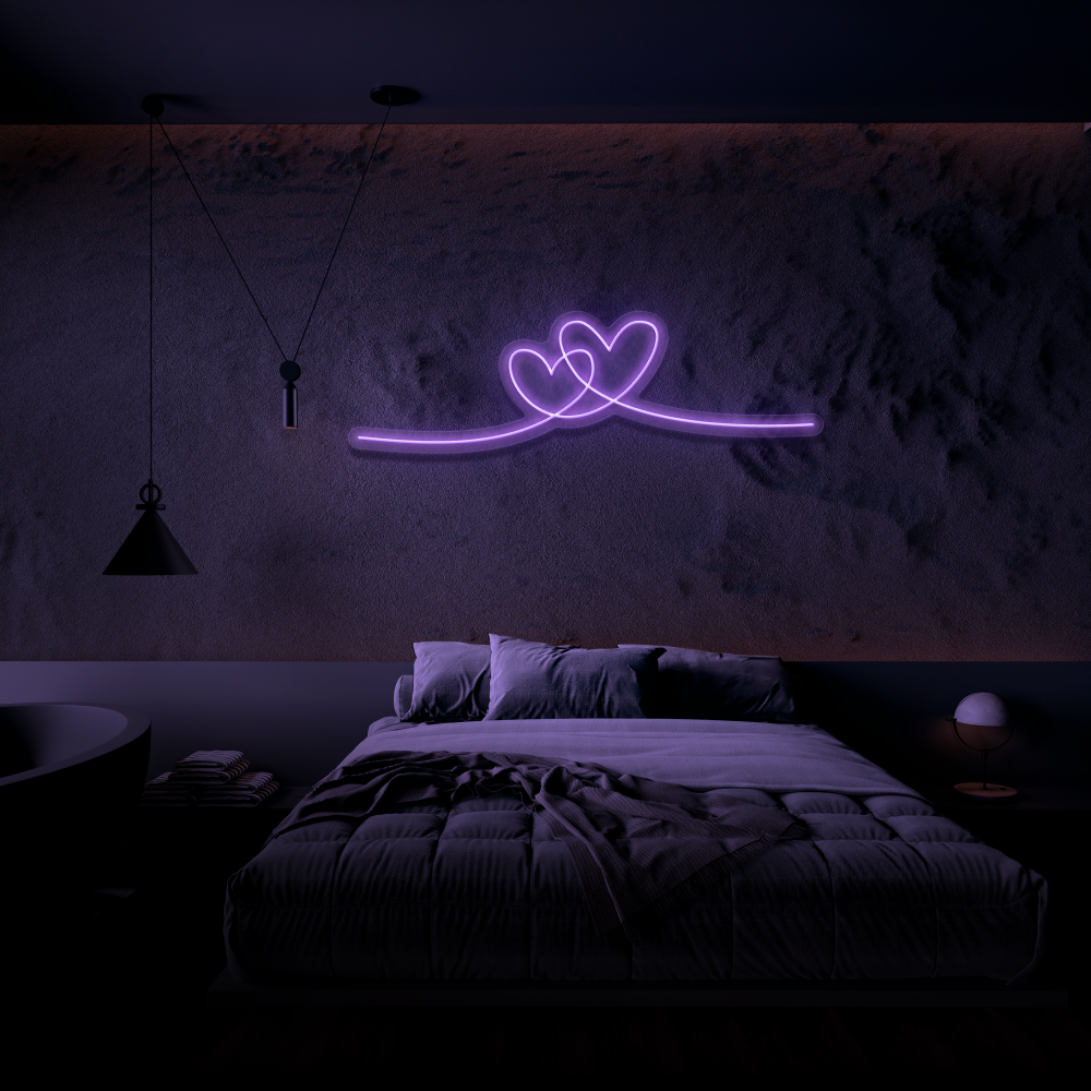 Double Heart - Neon Sign