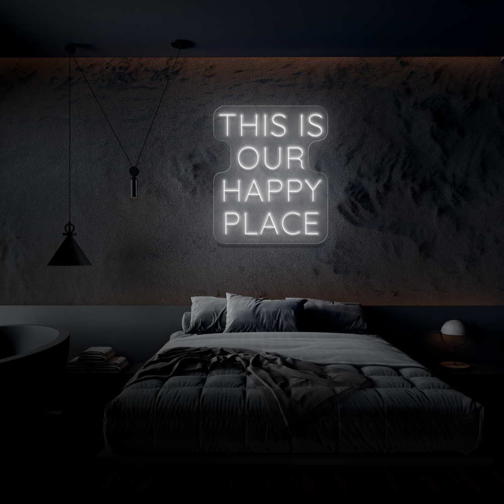 This Is Our Happy Place - Neon Sign
