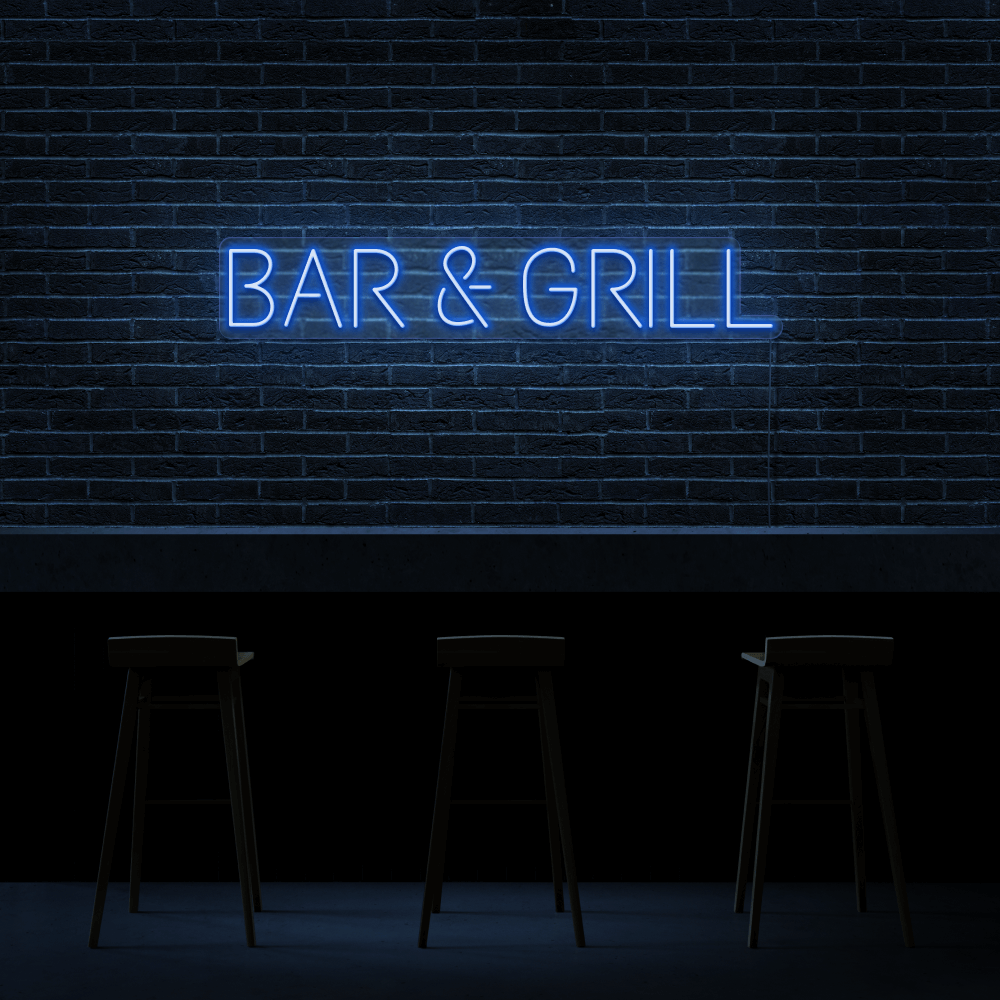 Bar &amp; Grill - Neon Sign