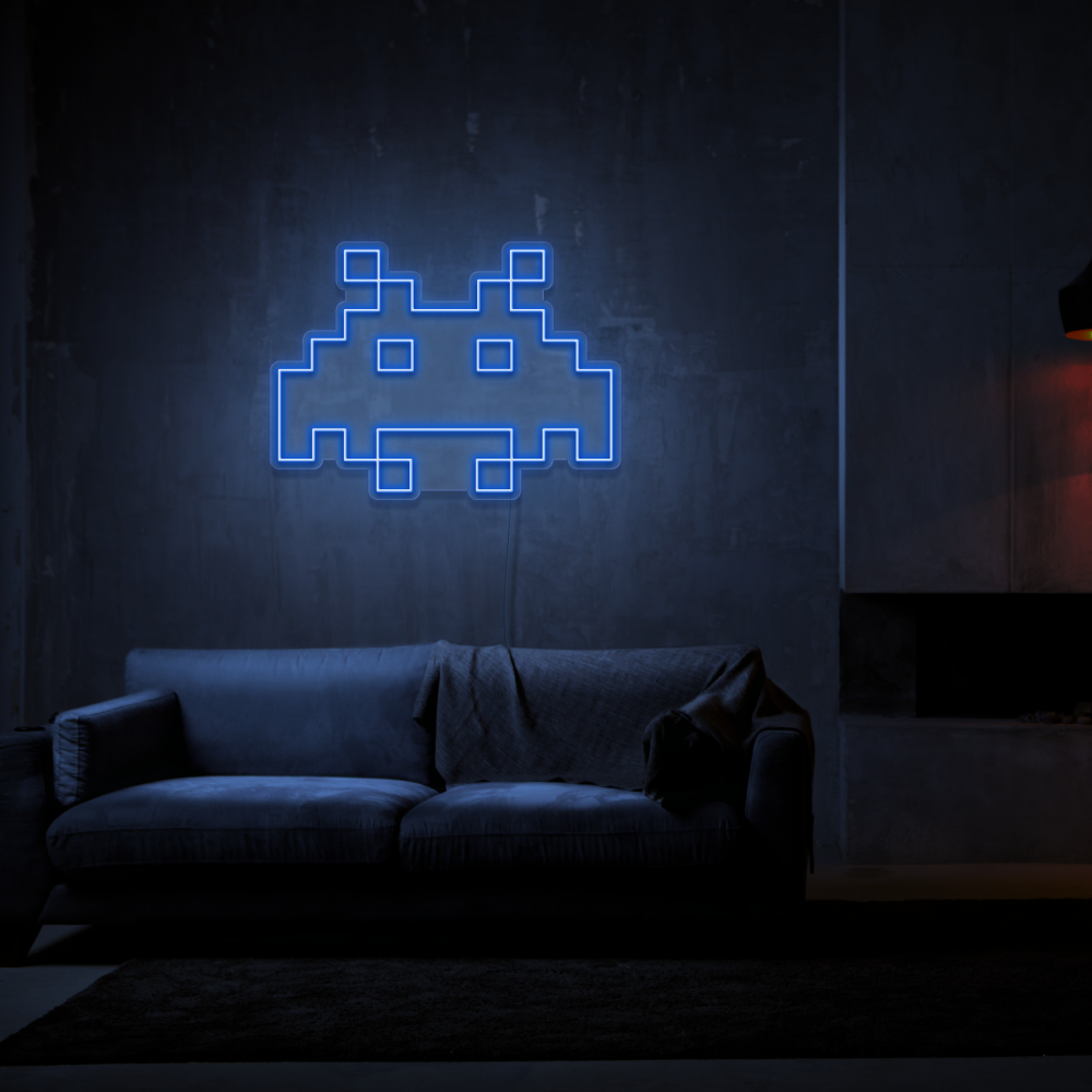 Space Invaders - Neon Sign