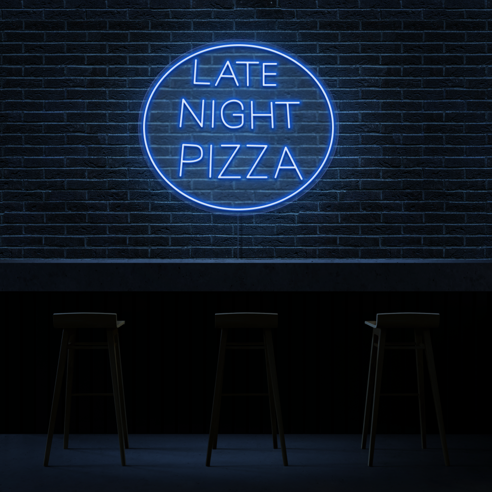 Late Night Pizza - Neon Sign