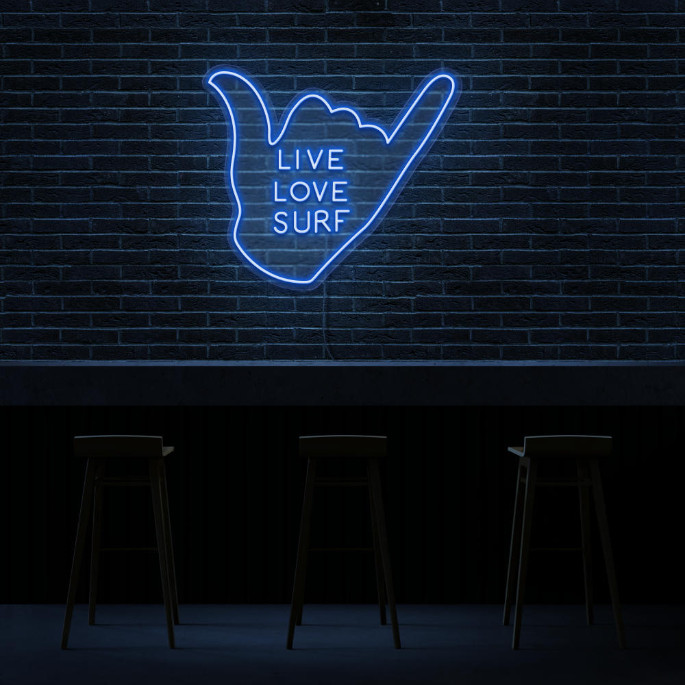 Live Love Surf - Neon Sign