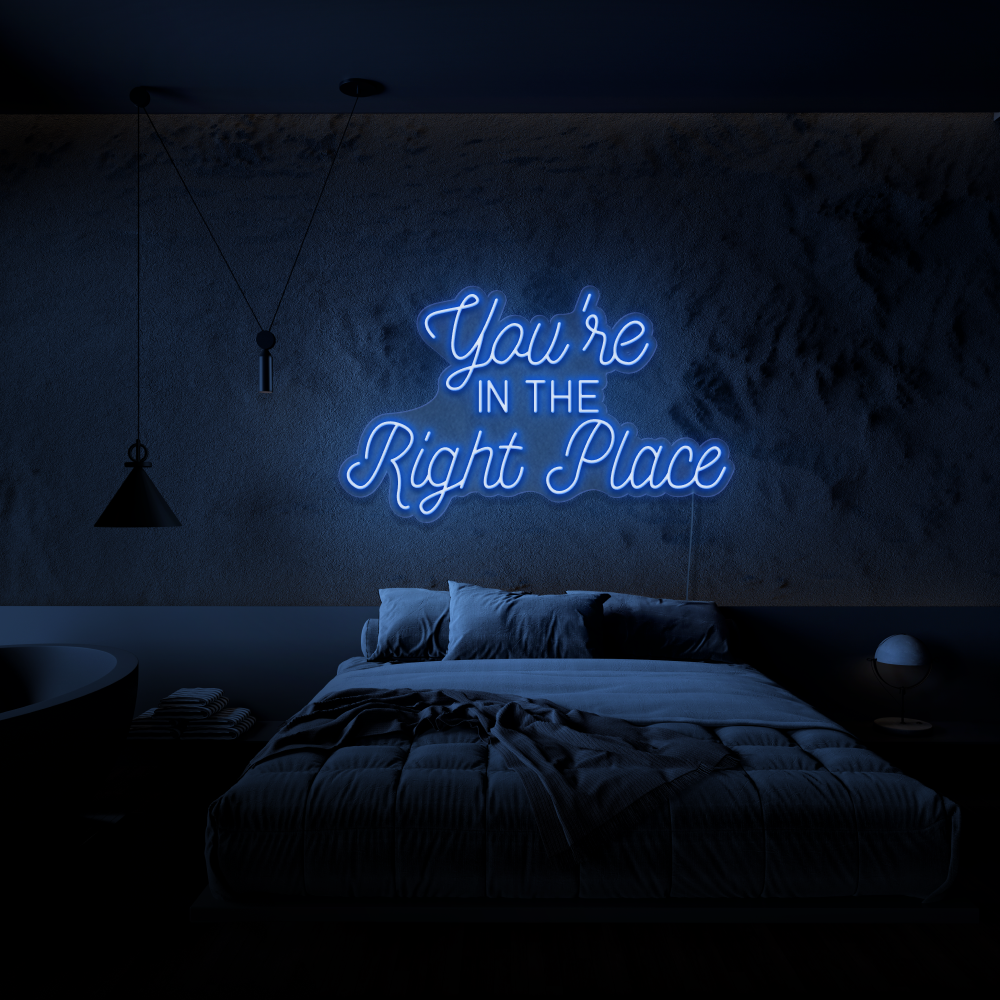 You&#39;re In The Right Place - Neon Sign