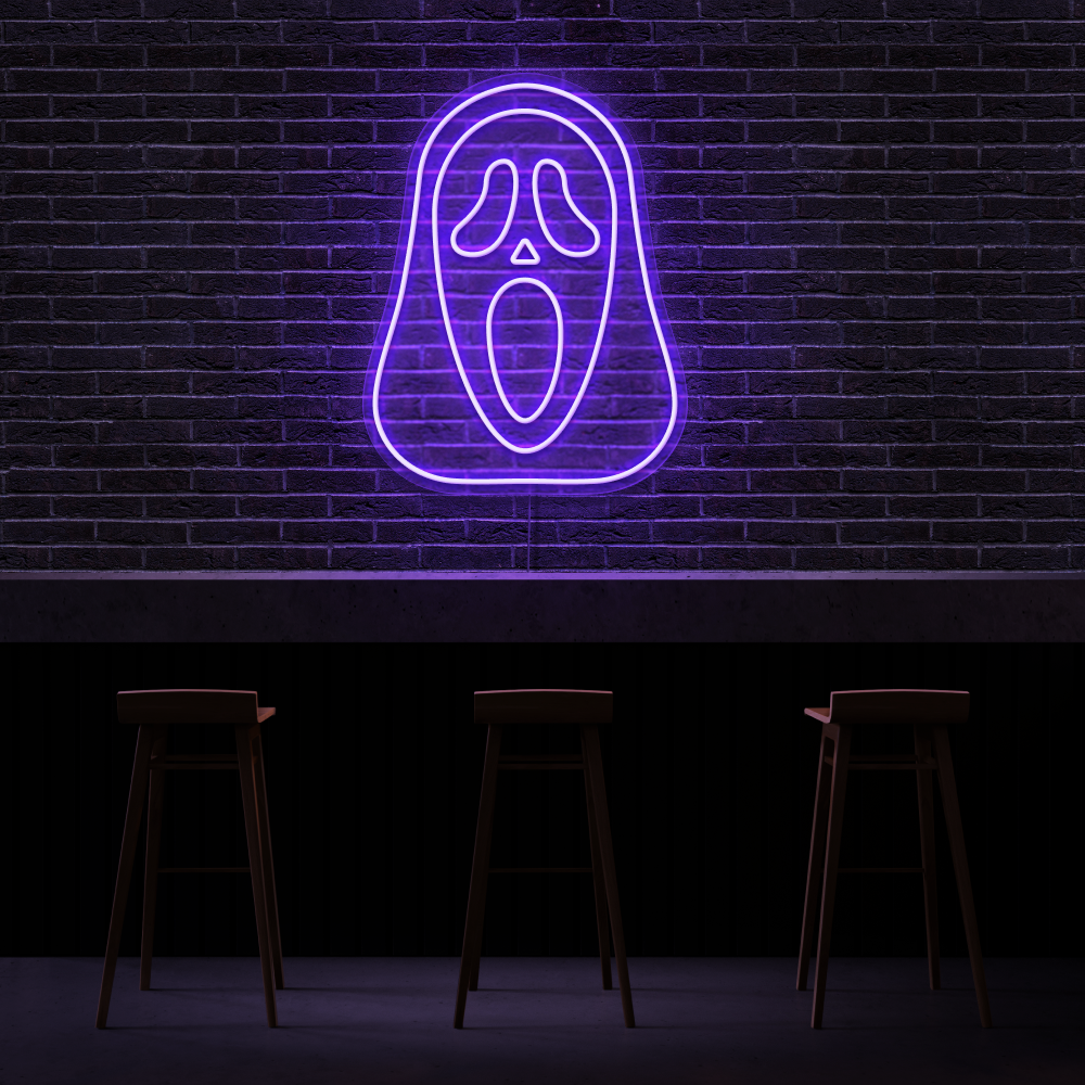Ghost Mask - Neon Sign