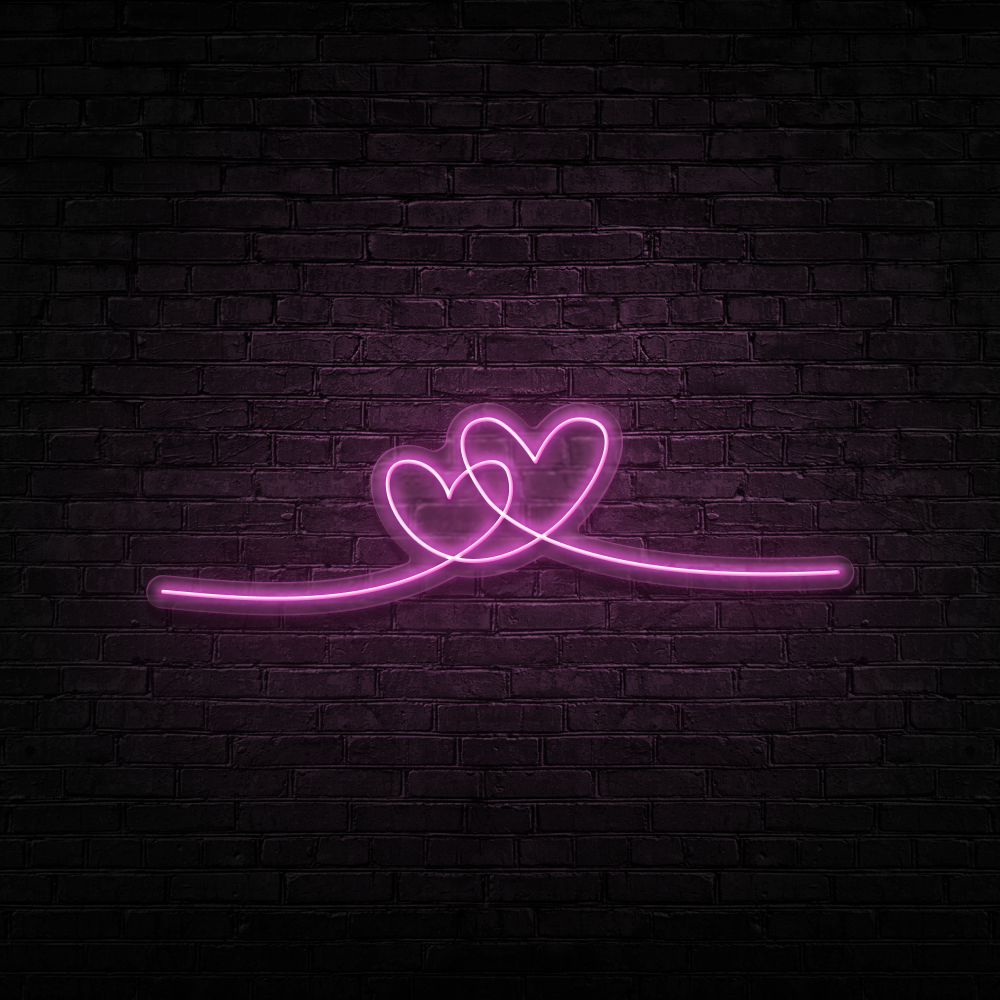 Double Heart - Neon Sign