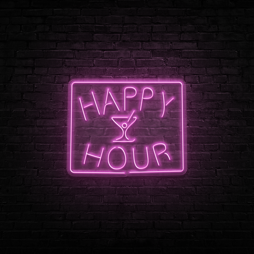 Happy Hour - Neon Sign