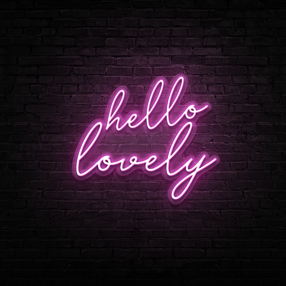 Hello Lovely - Neon Sign