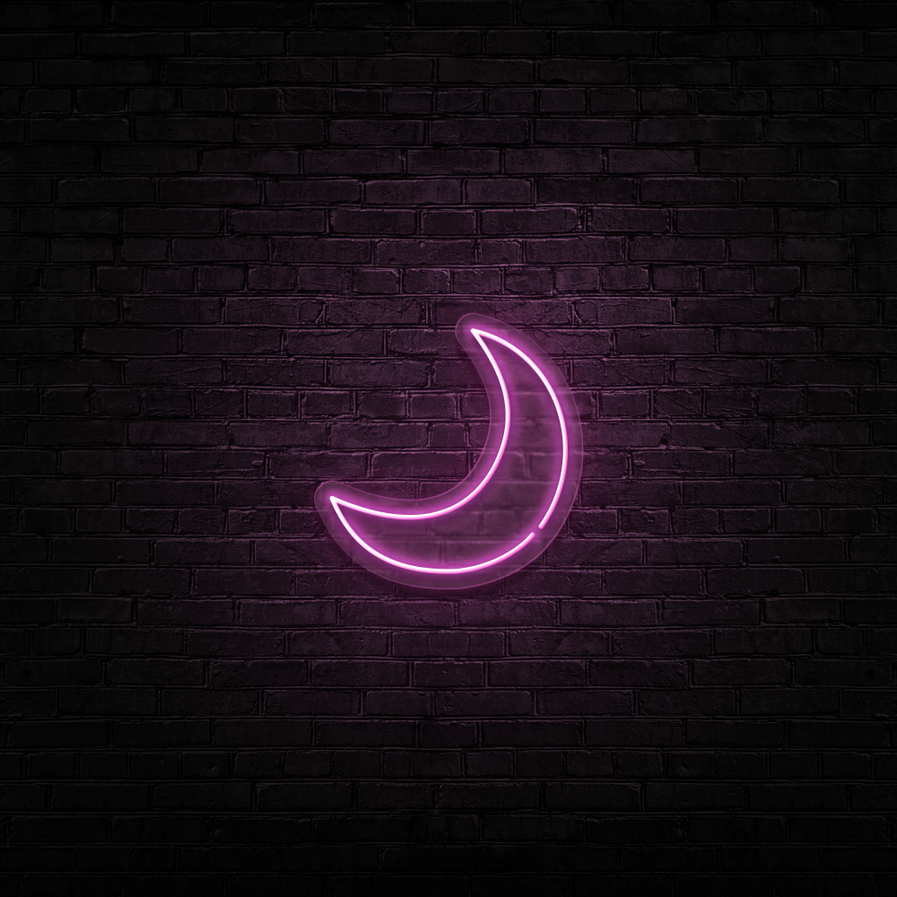 Moon - Neon Sign