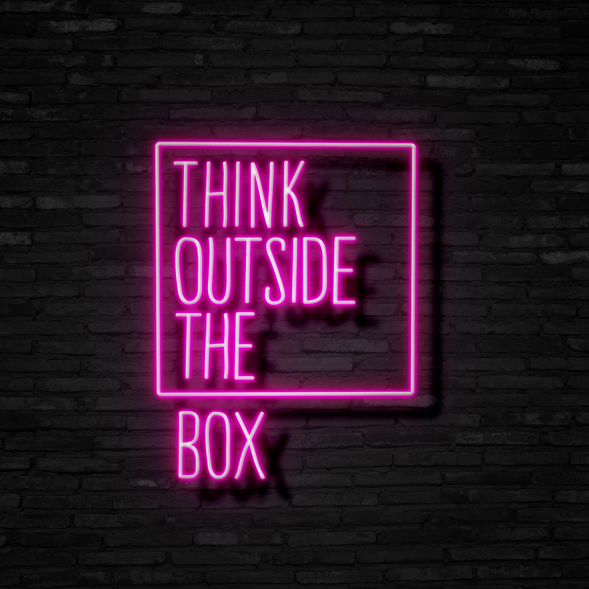 Think Outside The Box - Neon Sign
