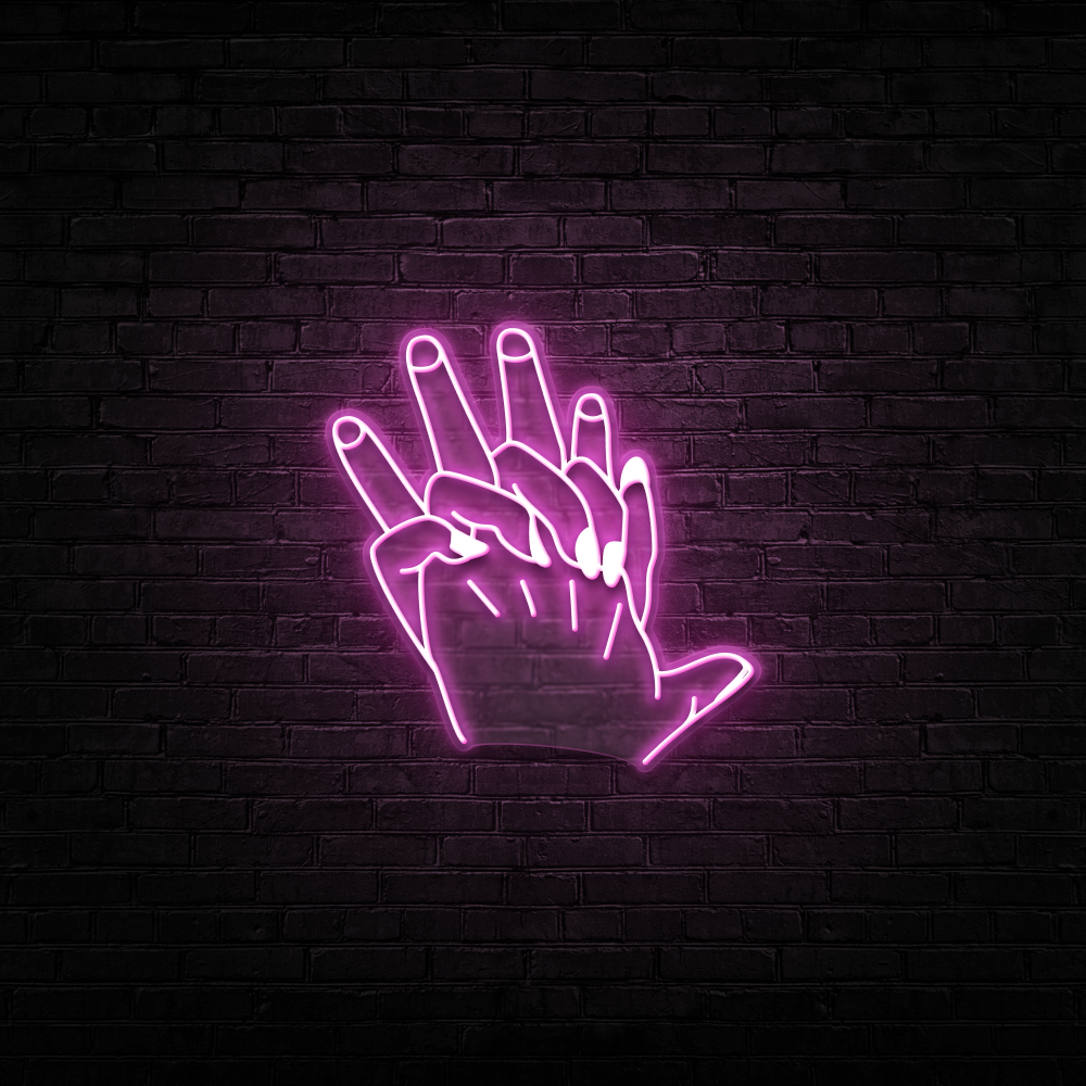 Hand in Hand LED Neon Schild, Custom Neon, Neon Light - .de