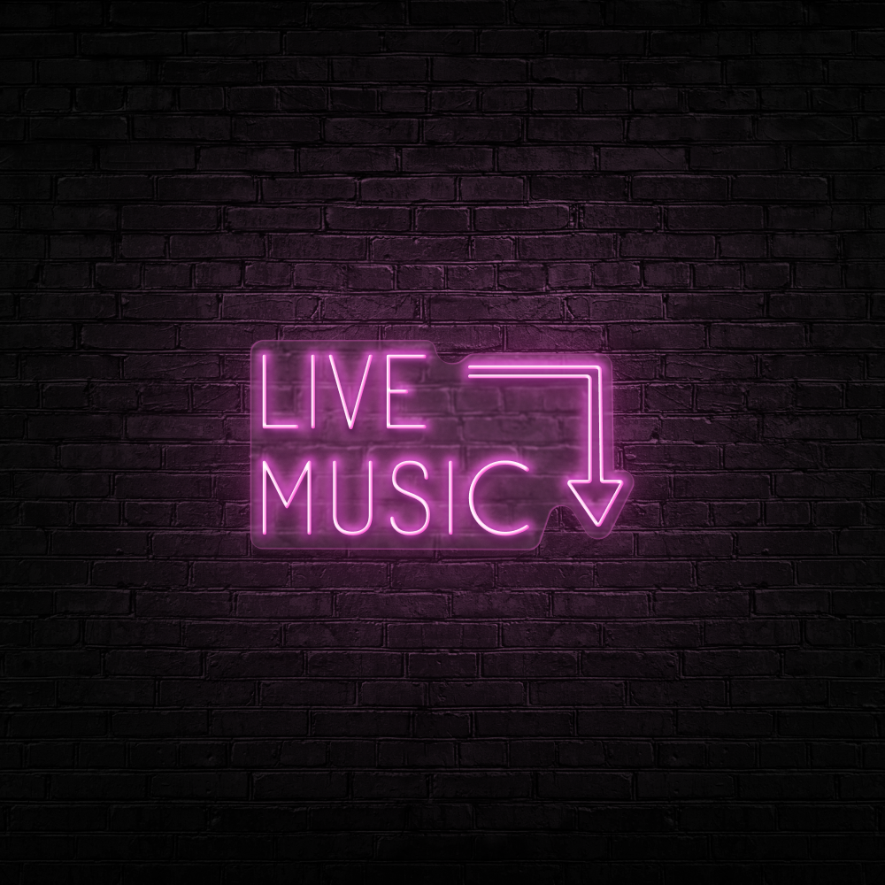 Live Music - Neon Sign