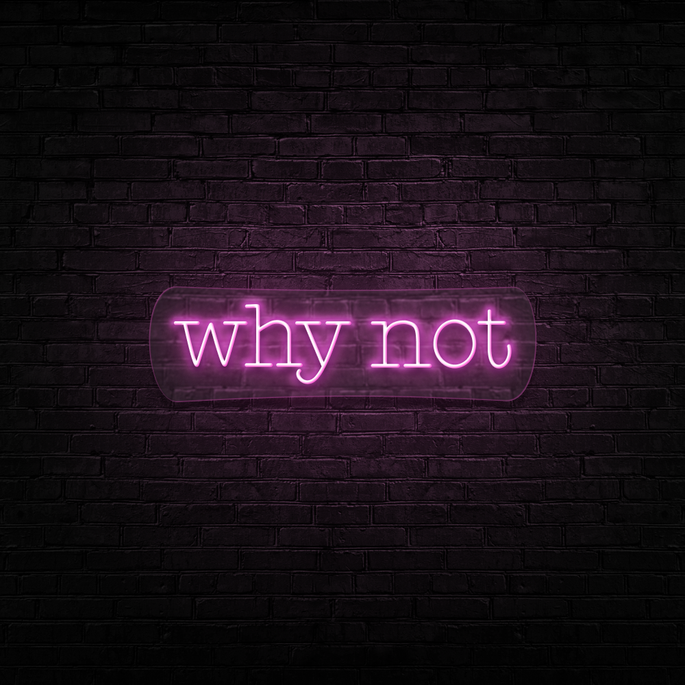 Why Not - Neon Sign