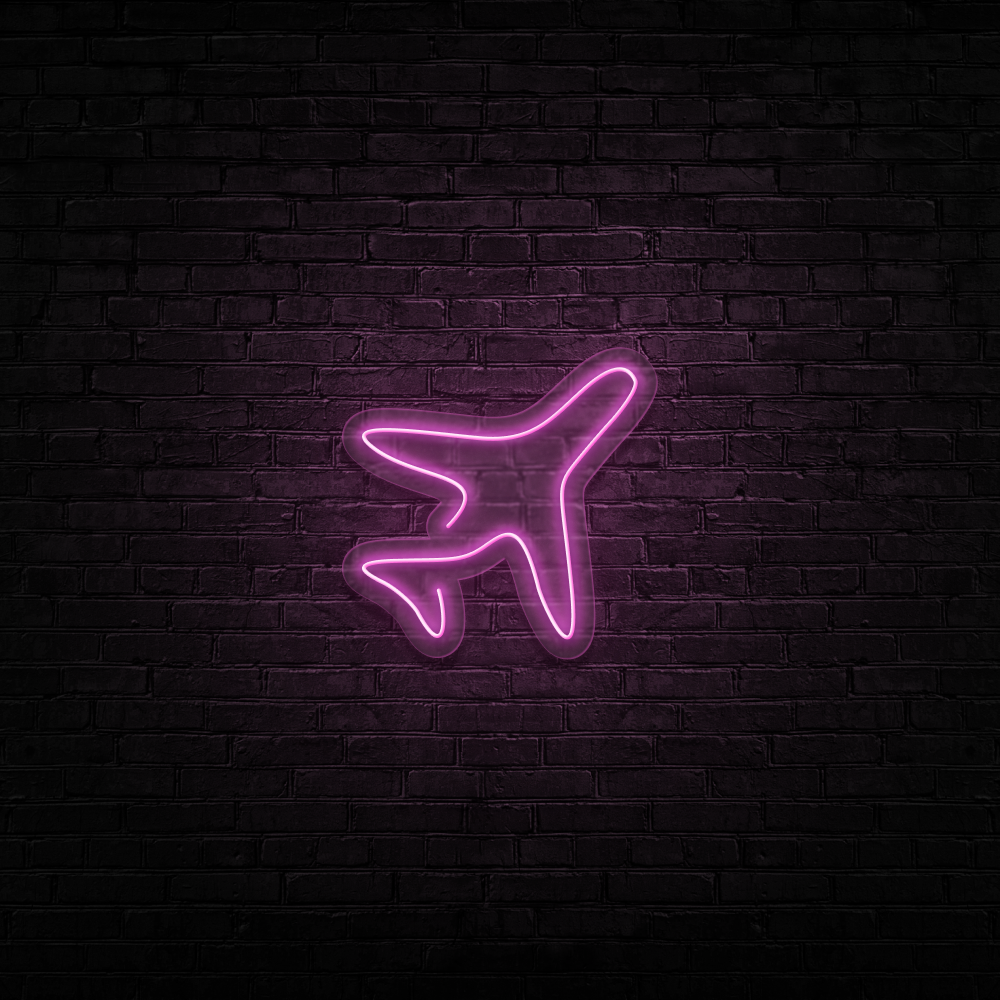 Minimal Plane - Neon Sign