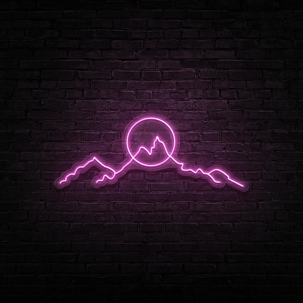 Mountainscape - Neon Sign