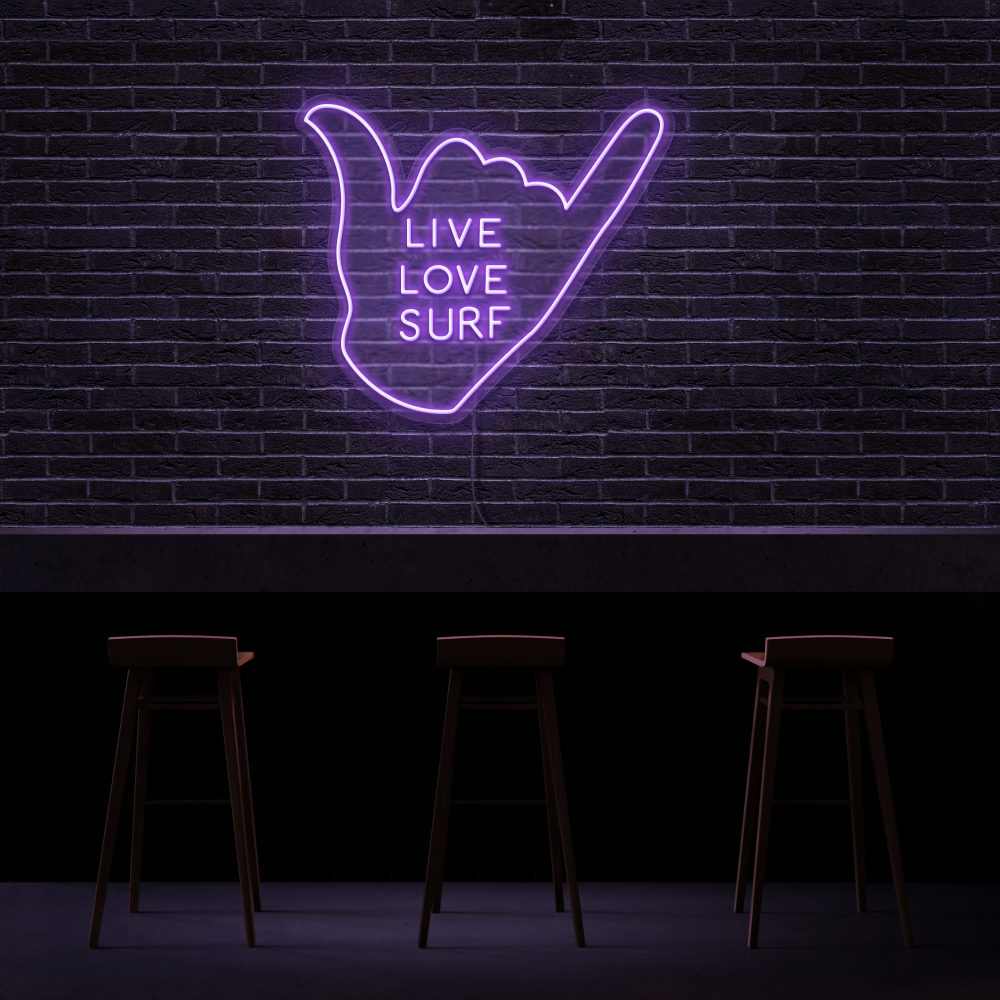Live Love Surf - Neon Sign