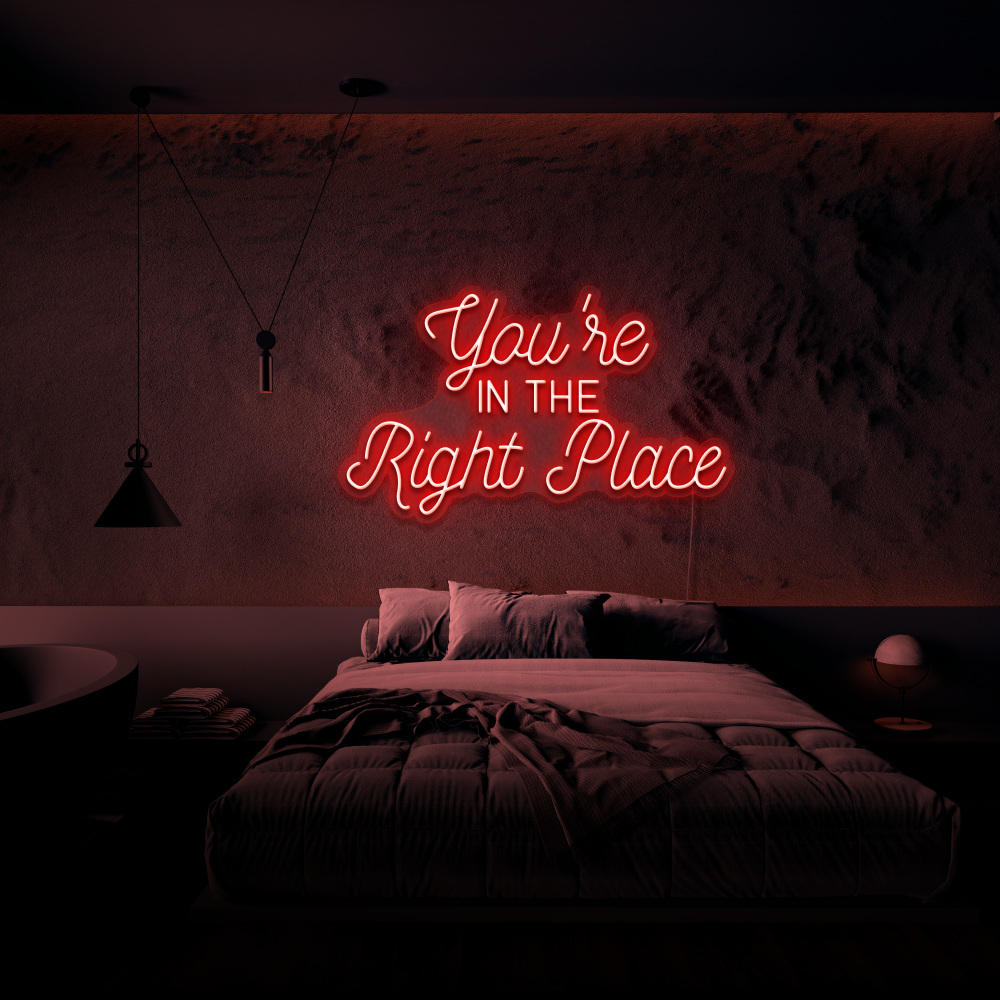 You&#39;re In The Right Place - Neon Sign