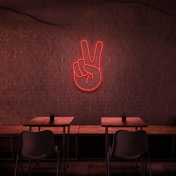 Peace Fingers - Neon Sign - Neon Mama