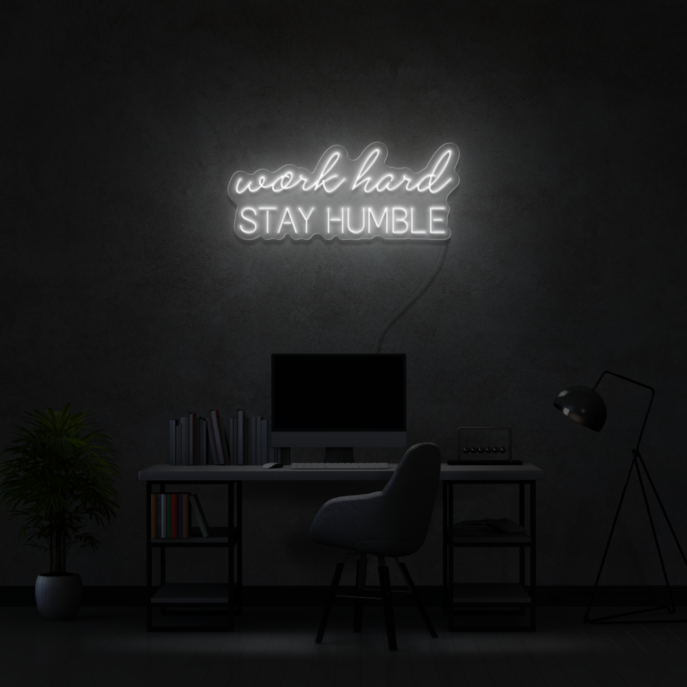 Work Hard - Neon Sign