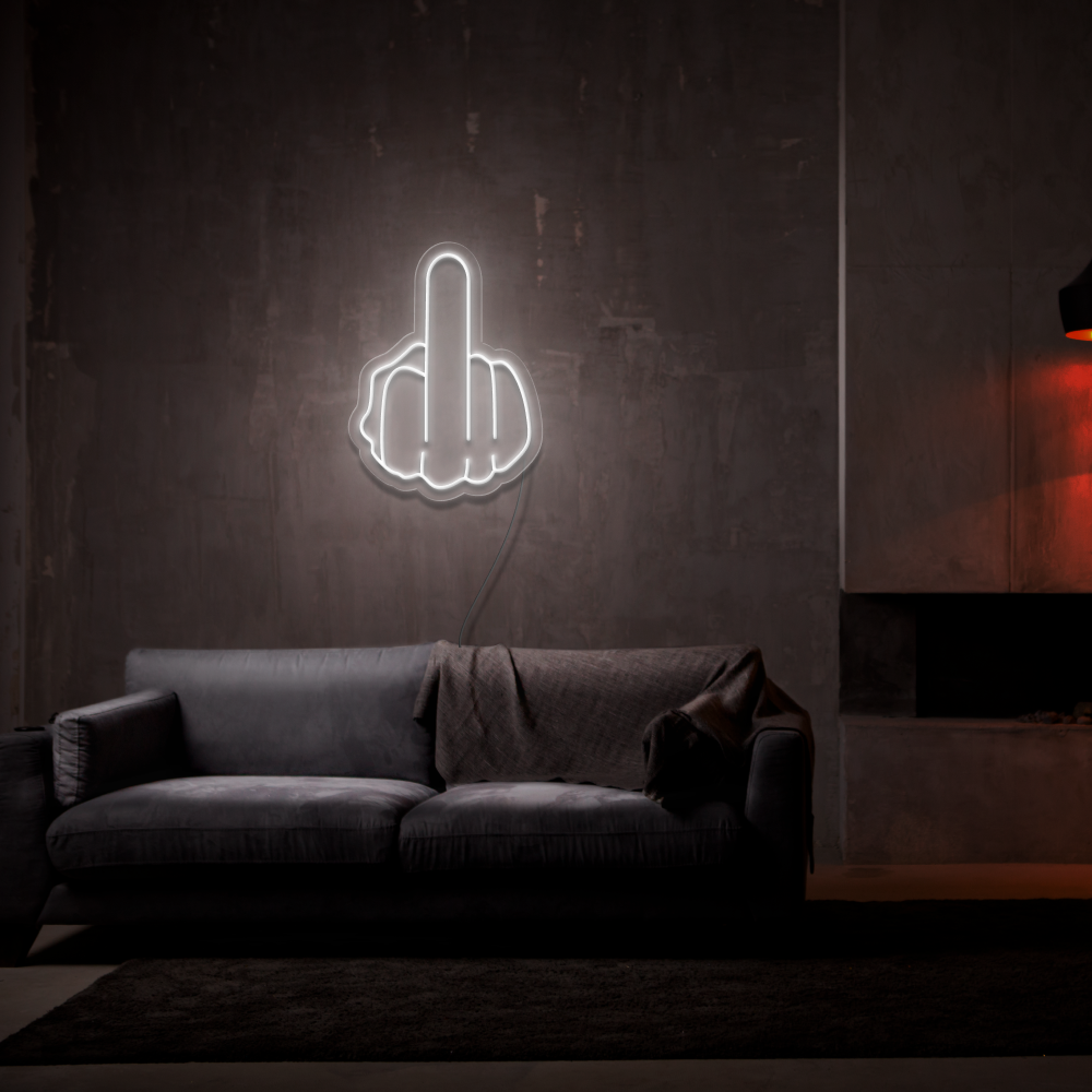 Middle Finger - Neon Sign