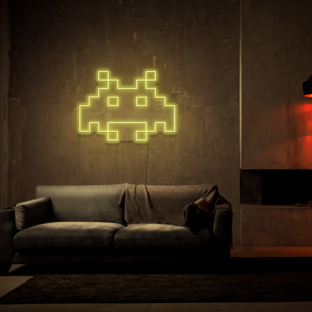 Space Invaders - Neon Sign